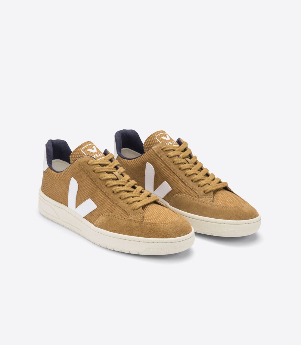 Veja Sneakers Herr - V-12 B-Mesh Tent - Bruna/Vita - 637851-POX